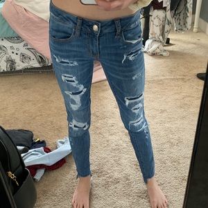 ripped AE jeans